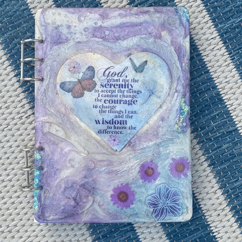Serenity Prayer Journal, Handmade by Pippy! One of A Kind! Great Recovery Gift❤️